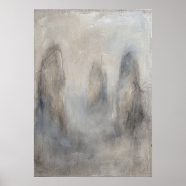 Misty Grey Standing Stones Poster (Front)