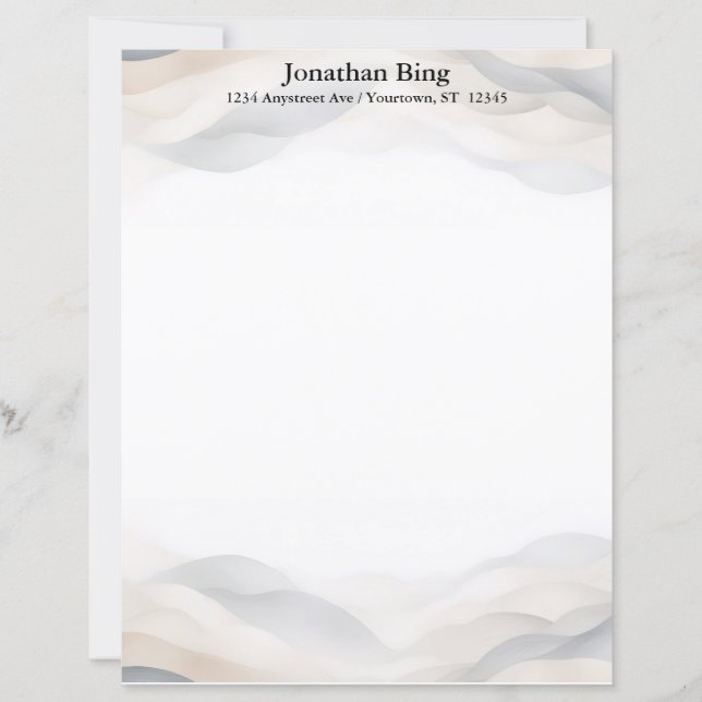 Misty Hills Stationery Paper (Front)