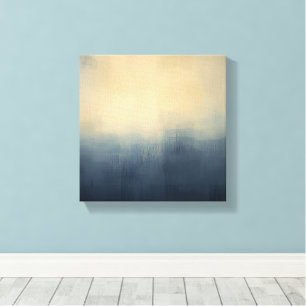 Misty Horizon – Abstract Gradient Cityscape Art Pr Canvas Print
