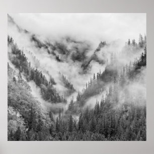 Misty Jiuzhaigou: UNESCO Heritage China. Poster