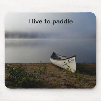 Misty Lake Canoe Mouse Mat