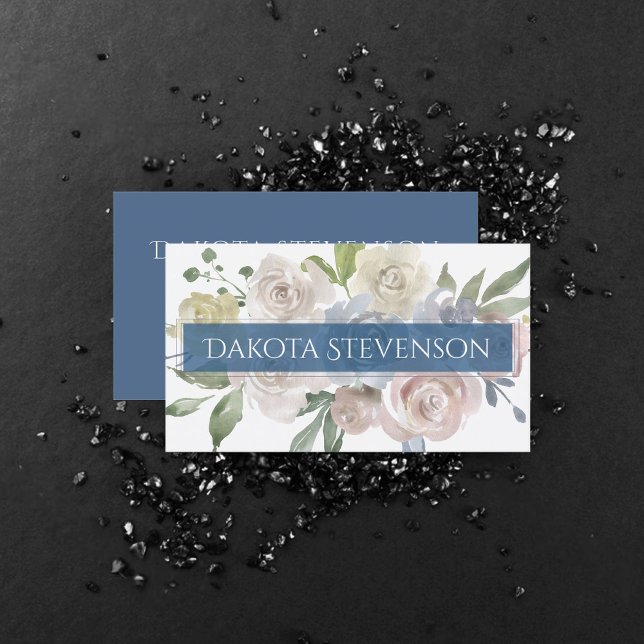 Misty Lake | Lovely Soft Dusty Hued Branding Business Card (Creator Uploaded)