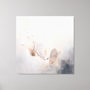 Misty Lake Sunrise Golden Reflection Canvas Print