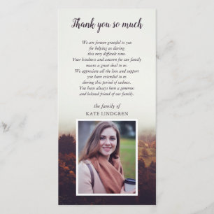 Misty Landscape - Photo - Sympathy Thank You