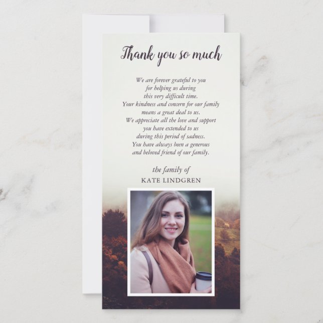 Misty Landscape - Photo - Sympathy Thank You (Front)