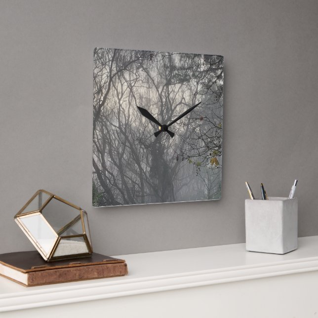 Misty Magical Wall Clock, 27.3 cm Square Acrylic Square Wall Clock (Office)