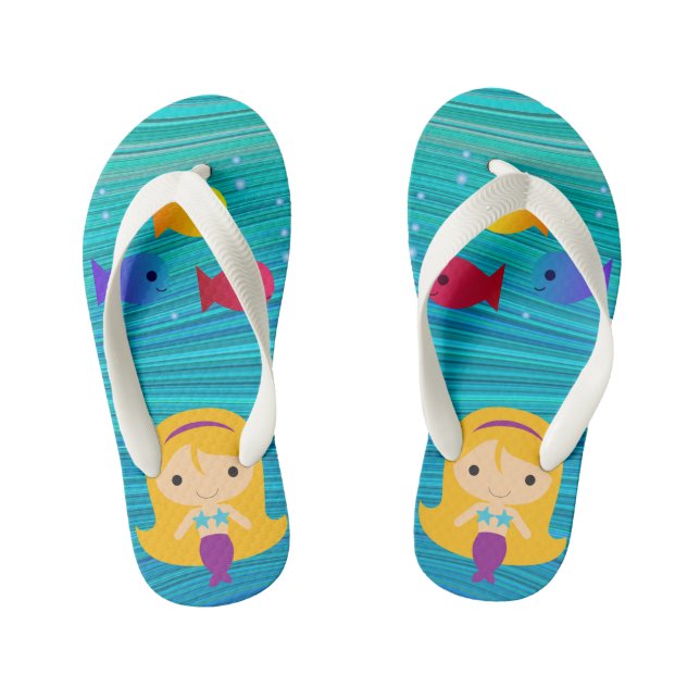 Misty Mermaid Kid's Flip Flops (Footbed)