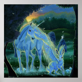 "Misty Midsummers Morning" Unicorn Canvas Print