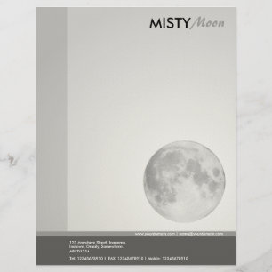 Misty Moon (Felt Paper) Letterhead Design