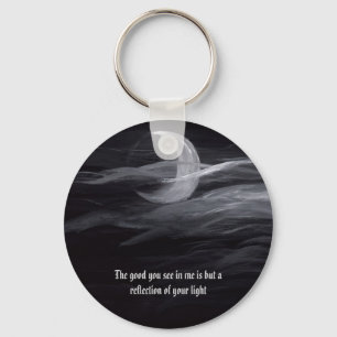 Misty Moon Key Chain Reflections