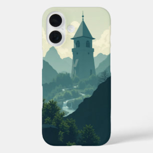 Misty Morning: A Peaceful Landscape iPhone 16 Case