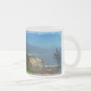 Misty Morning at Nobska Point - Cape Cod MA Frosted Glass Coffee Mug