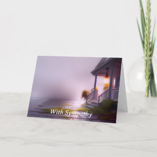 Misty Morning Front Porch Customisable Sympathy  Card