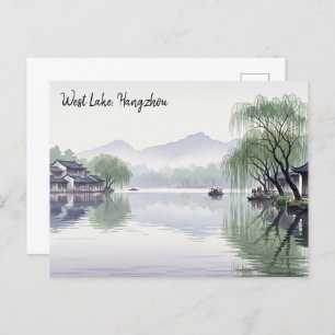 Misty Morning Hangzhou West Lake Hangzhou Postcard