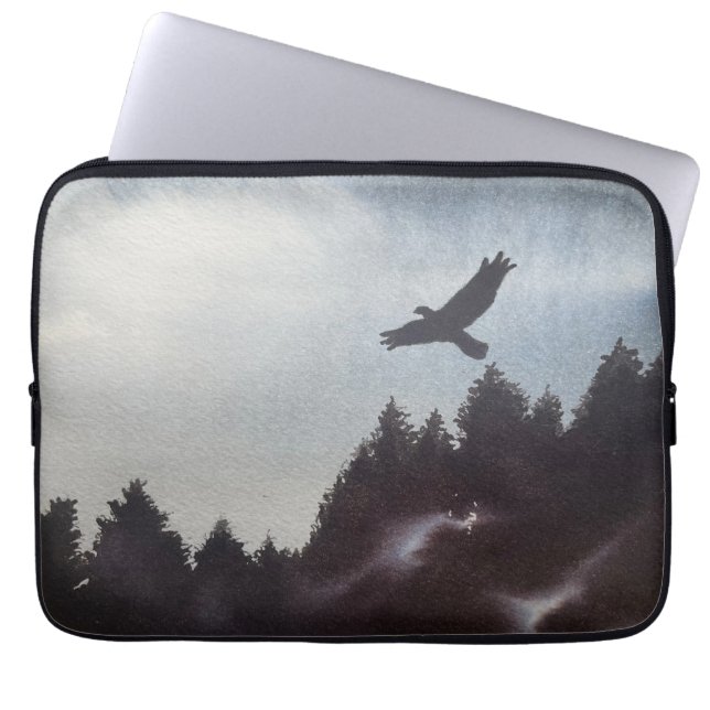 Misty Morning in the Mountains Laptop Sleeve (Front)