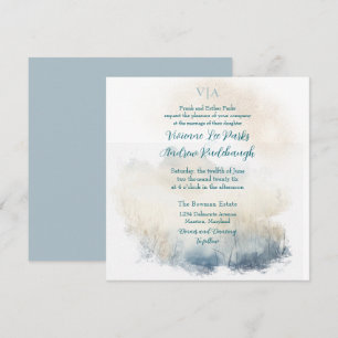 Misty Morning Meadow 2 Wedding Invitation