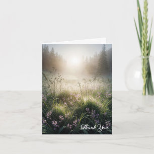 Misty Morning Meadow Sympathy Thank You Card