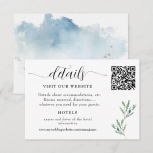 Misty Morning Meadow Wedding Details RSVP Card