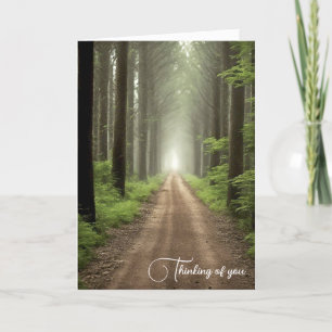 Misty Morning Woodland Path Card