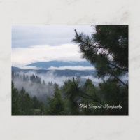 Misty Mountain Bible Verse Sympathy Card