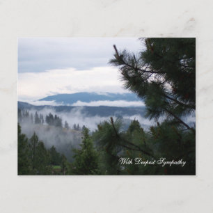 Misty Mountain Bible Verse Sympathy Card