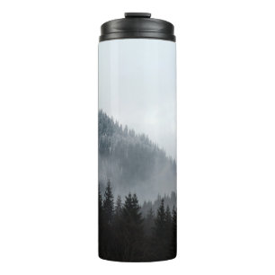 Misty Mountain Forest: Scenic Landscape View Thermal Tumbler