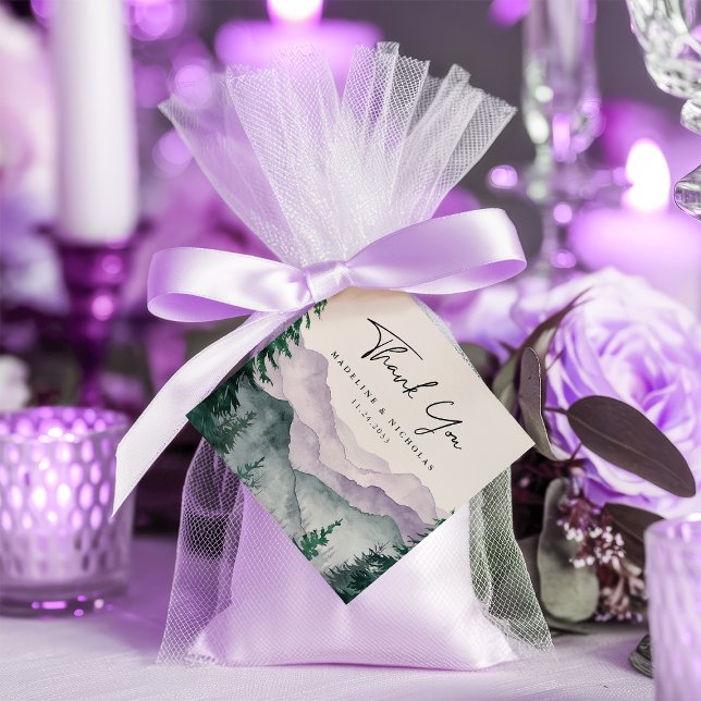 Misty Mountain Forest Wedding Thank You Favour Tags (Creator Uploaded)