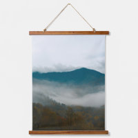 Misty Mountain in Early Fall Wood Topped