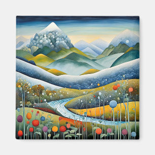 Misty Mountain Landscape 2 Magnet