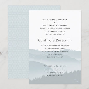 Misty Mountain Parents Inviting Wedding Invitation
