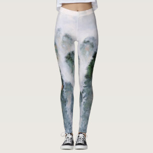 Misty Mountain Peaks Rocks Tranquility Serenity Ge Leggings