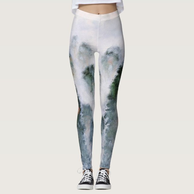 Misty Mountain Peaks Rocks Tranquillity Serenity G Leggings (Front)