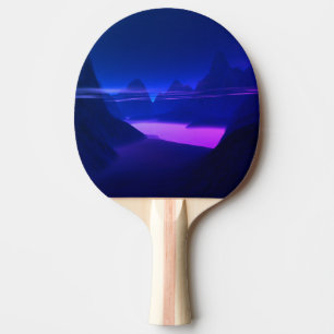 Misty Mountain Purple Ping Pong Paddle