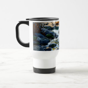 Misty Mountain Stream Travel Mug – Serene Forest