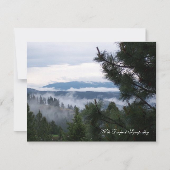 Misty Mountain Sympathy Card (Front)