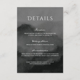 Misty Mountain Watercolor Wedding Enclosure Card
