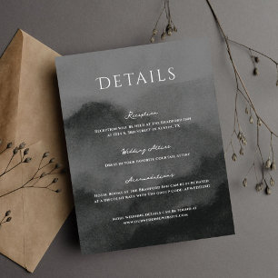 Misty Mountain Watercolor Wedding Enclosure Card
