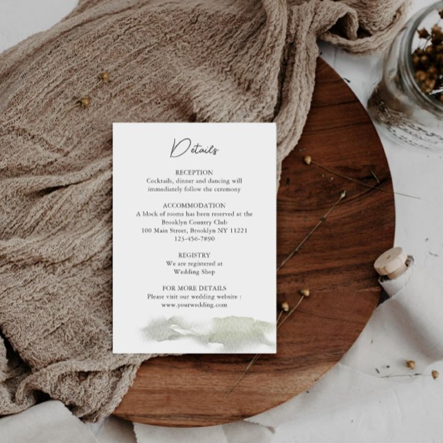 Misty Mountain Wedding Details  Enclosure Card (Creator Uploaded)