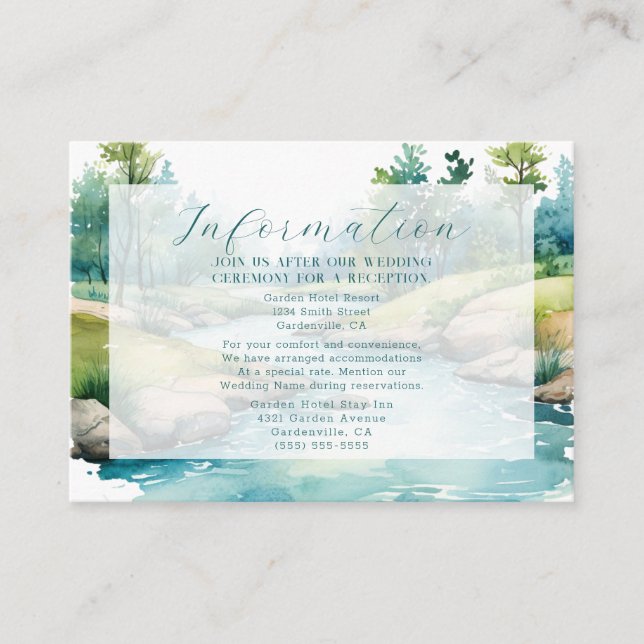 Misty Mountain Wedding Enclosure Card (Front)