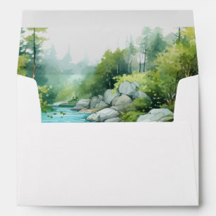 Misty Mountain Wedding Envelope