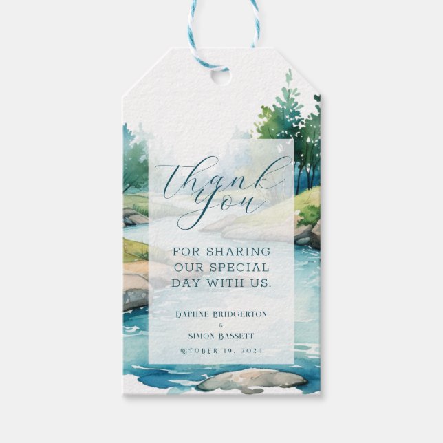 Misty Mountain Wedding Gift Tags (Front)