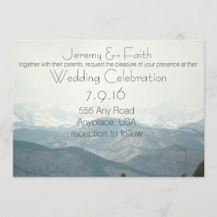 Misty Mountain Wedding Invitation