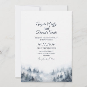 Misty Mountain Wedding Invitation