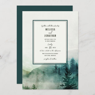 Misty Mountain Wedding Invitation