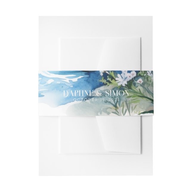 Misty Mountain Wedding Invitation Belly Band (Front Example)