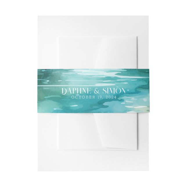 Misty Mountain Wedding Invitation Belly Band (Front Example)