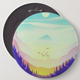 Misty Mountains 6 Cm Round Badge