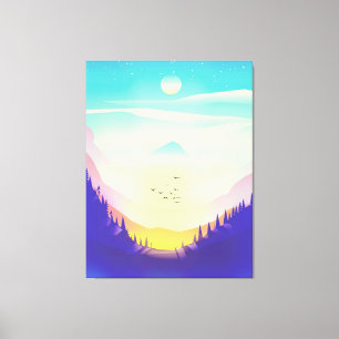 Misty Mountains Canvas Print