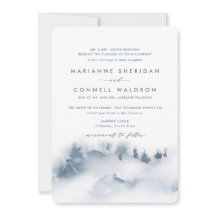 Misty Mountains I Formal Wedding Invitation
