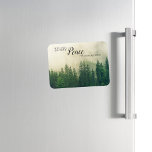 Misty Mountains Inspirational Peace  Magnet<br><div class="desc">Refrigerator magnet with a photo of a fog covered mountain and inspiraitonal text,  "If it costs you your peace,  it's too expensive."</div>